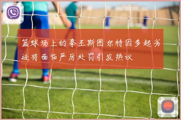 篮球场上的拳王斯图尔特因多起劣迹将面临严厉处罚引发热议